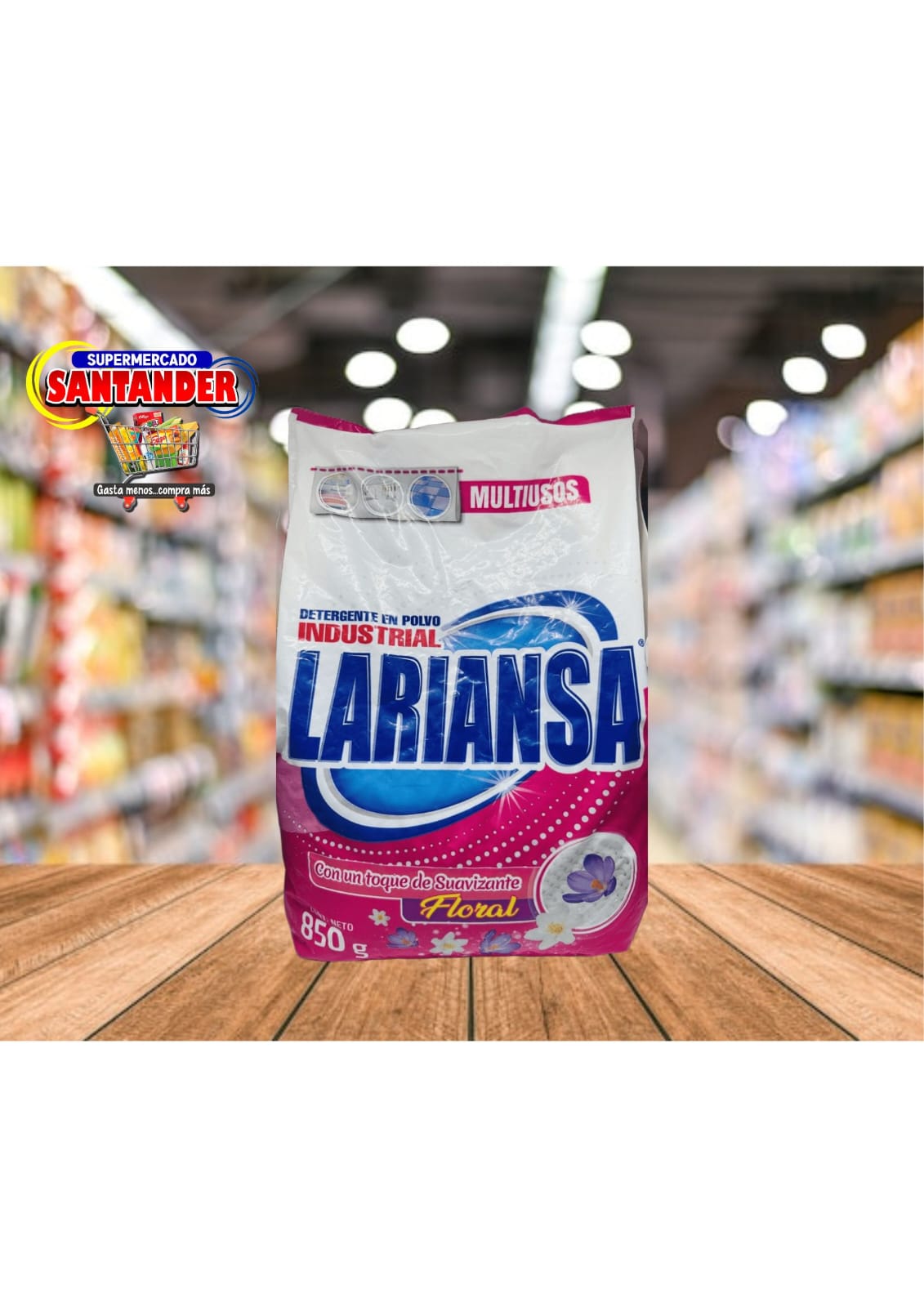Detergente en Polvo Larianza Floral 850 G
