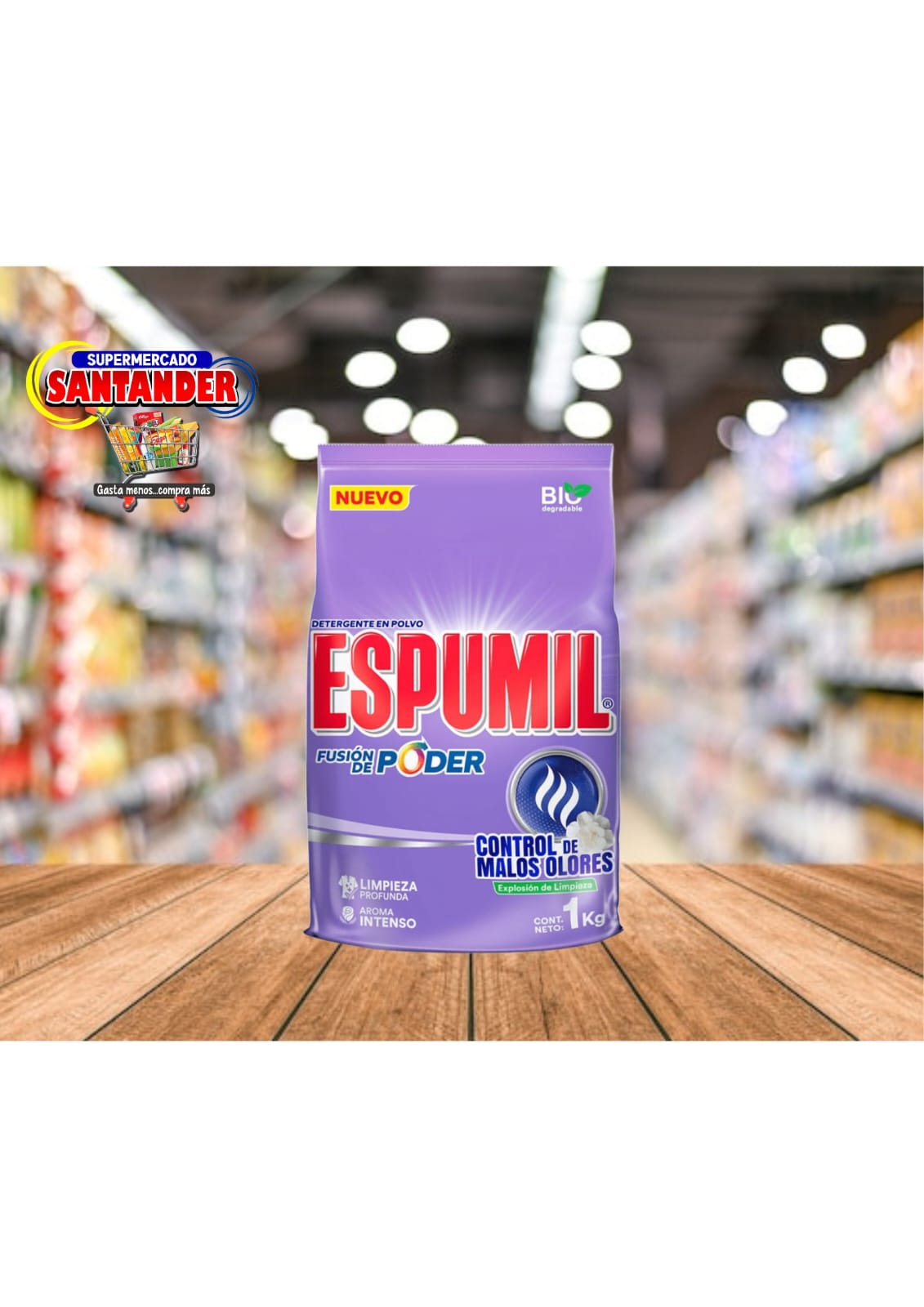 Detergente en Polvo Fusiòn de Poder Espumil 1kg