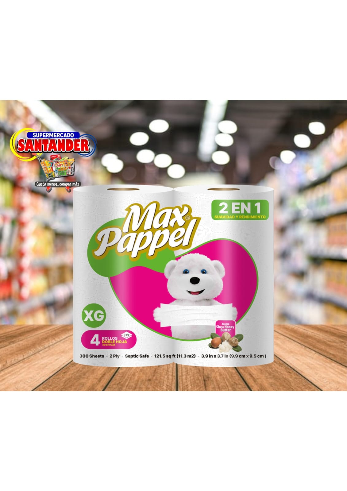 Max Papel Fucsia x 4 Rollos