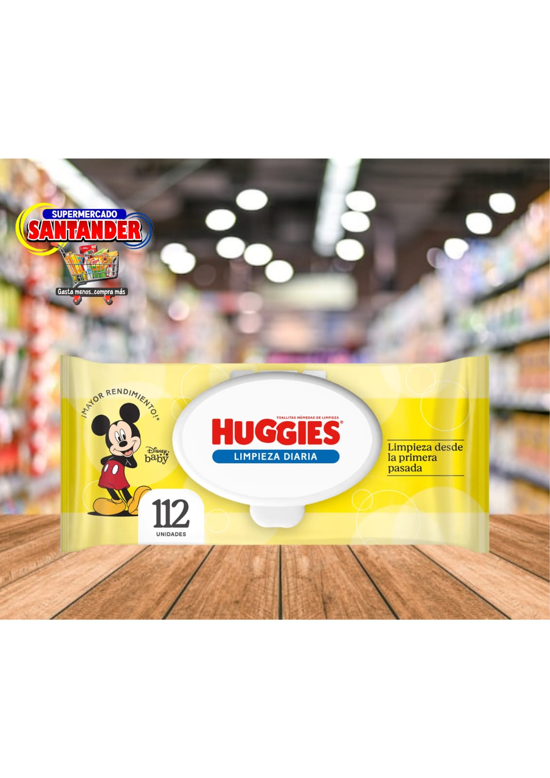 Toalla Humeda  HUGGIES Limpieza Diaria  de 112 Unidades