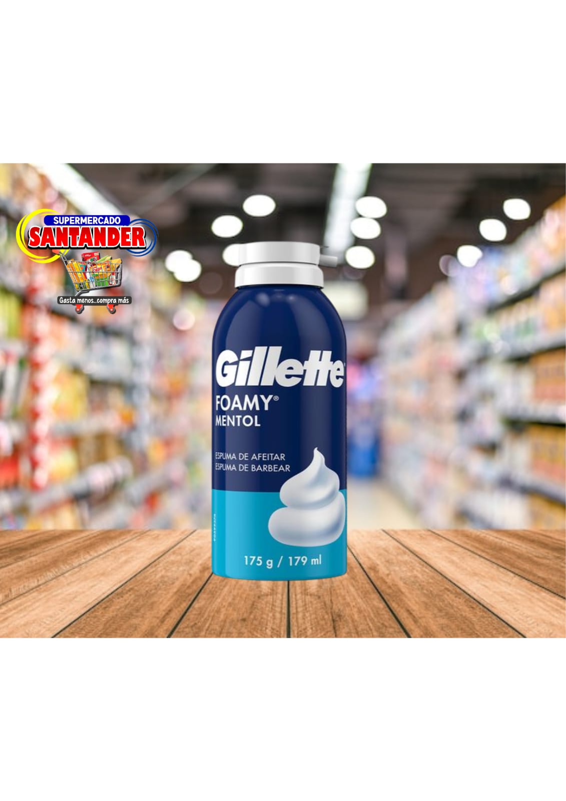Gillette Foamy Mentol Espuma para Afeitar 175G