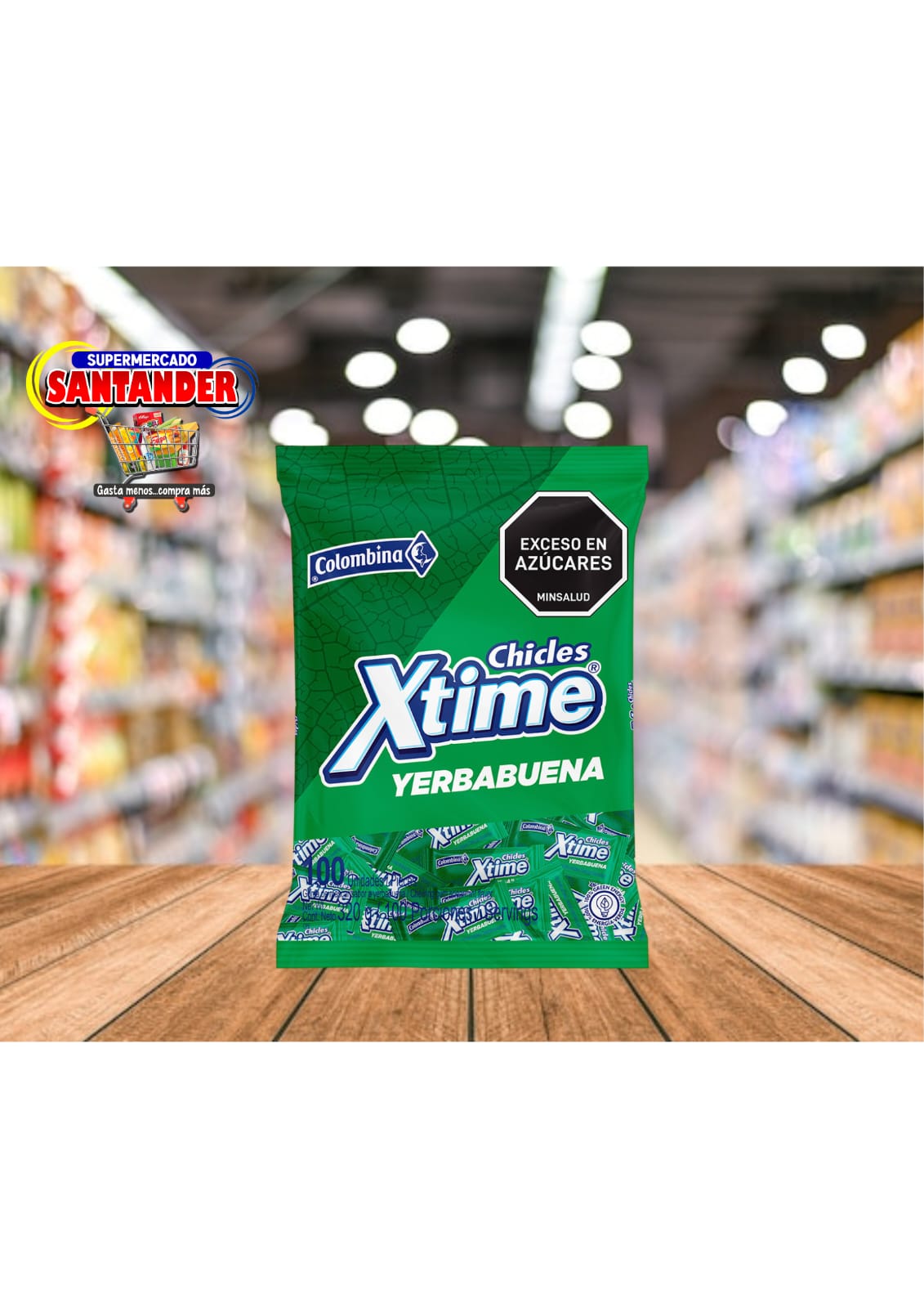  Bolsas Chicles Xtime Yerbabuena  