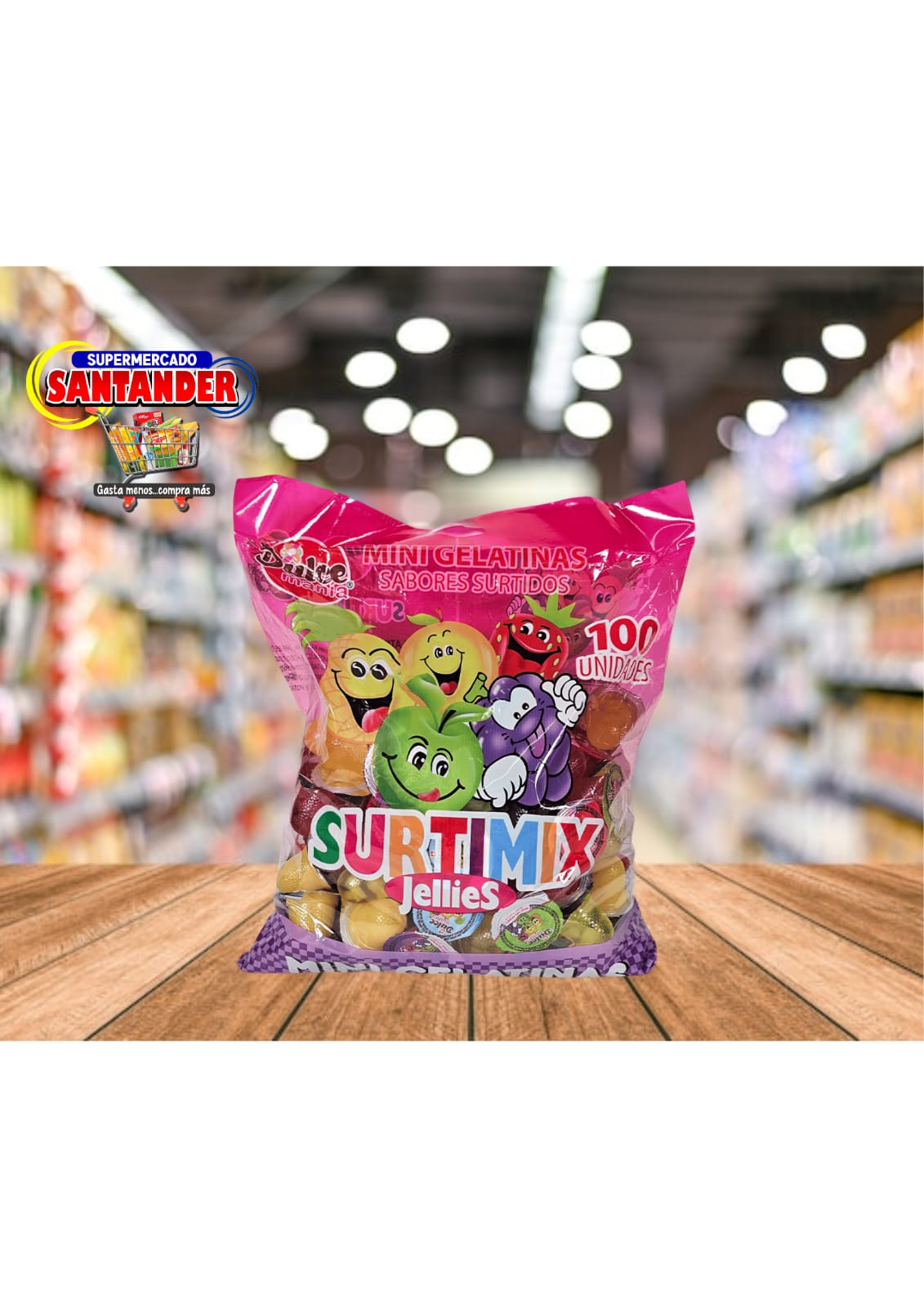 Bolsas de Gelatinas Surtimix Jellies 100 Unidades