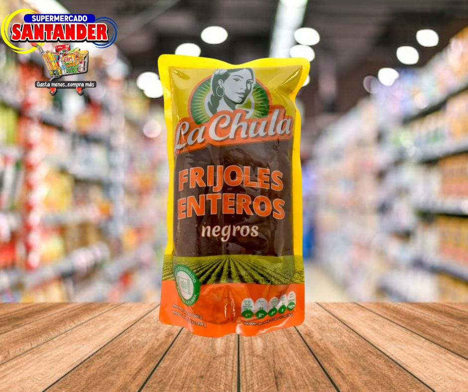 Frijoles Enteros Negros La Chula 800Grs.