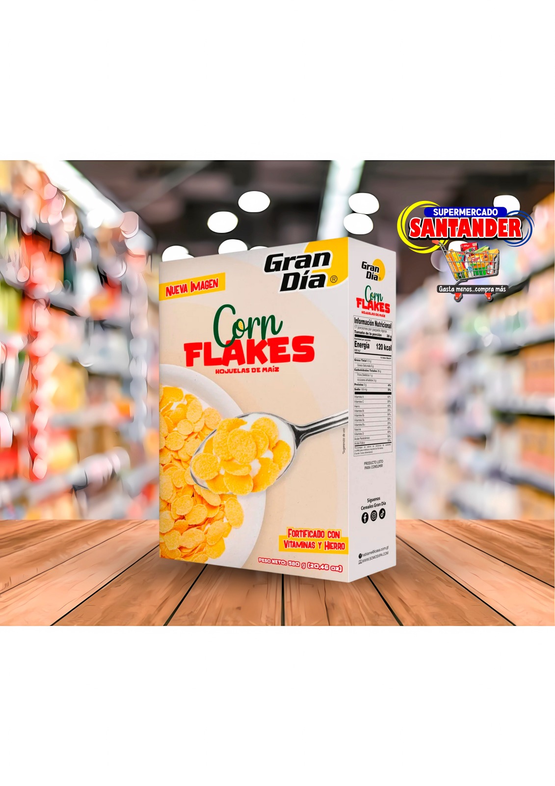 Cereal Gran Día Corn Flakes -580Grs.