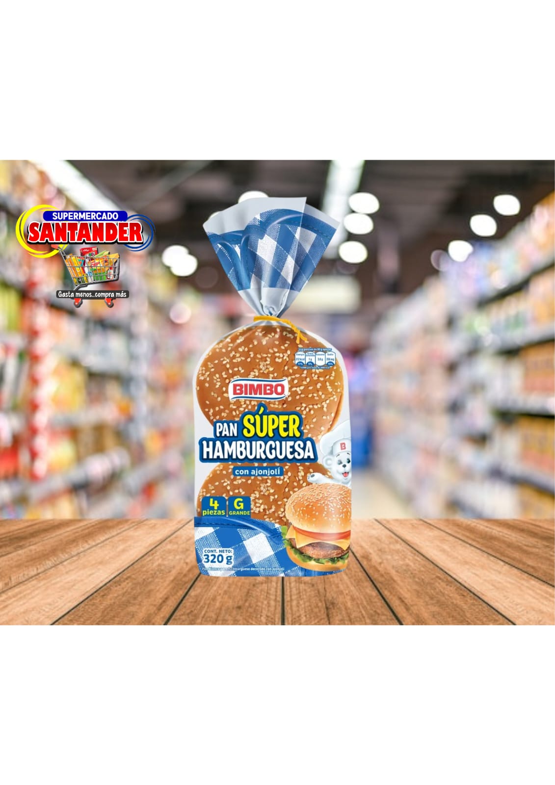 Bimbo Pan Hamburguesa 320Grs.