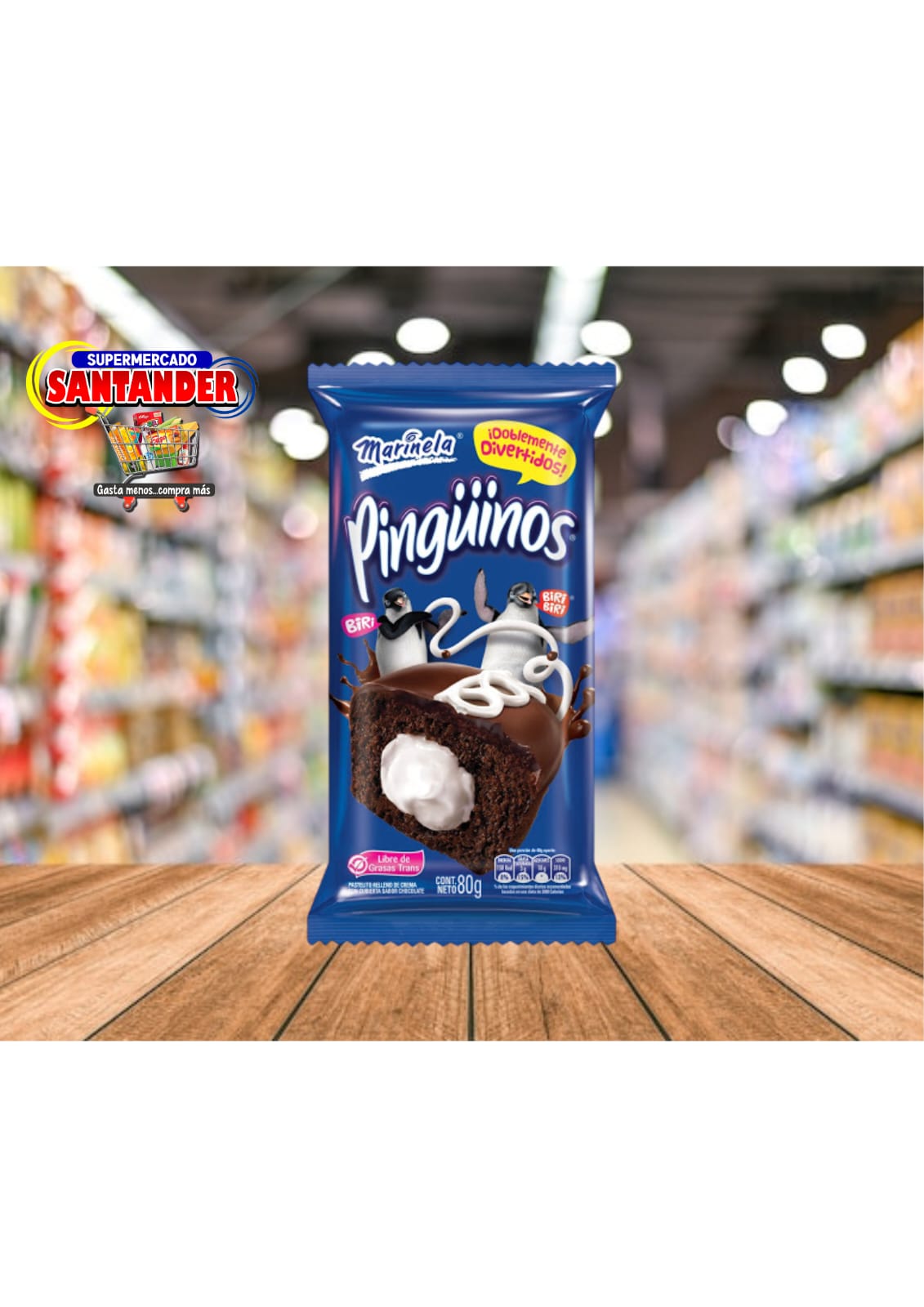 Bimbo Pingüinos Marinela 80Grs.