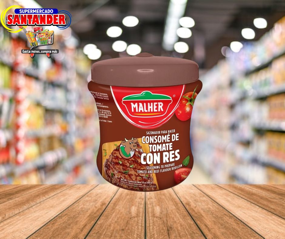 Consome de Tomate con Res MALHER - 454Grs.