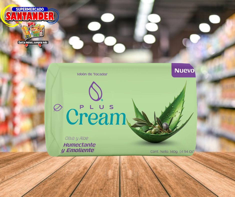 Jabon Plus Cream Oliva y Aloe - 140Grs.